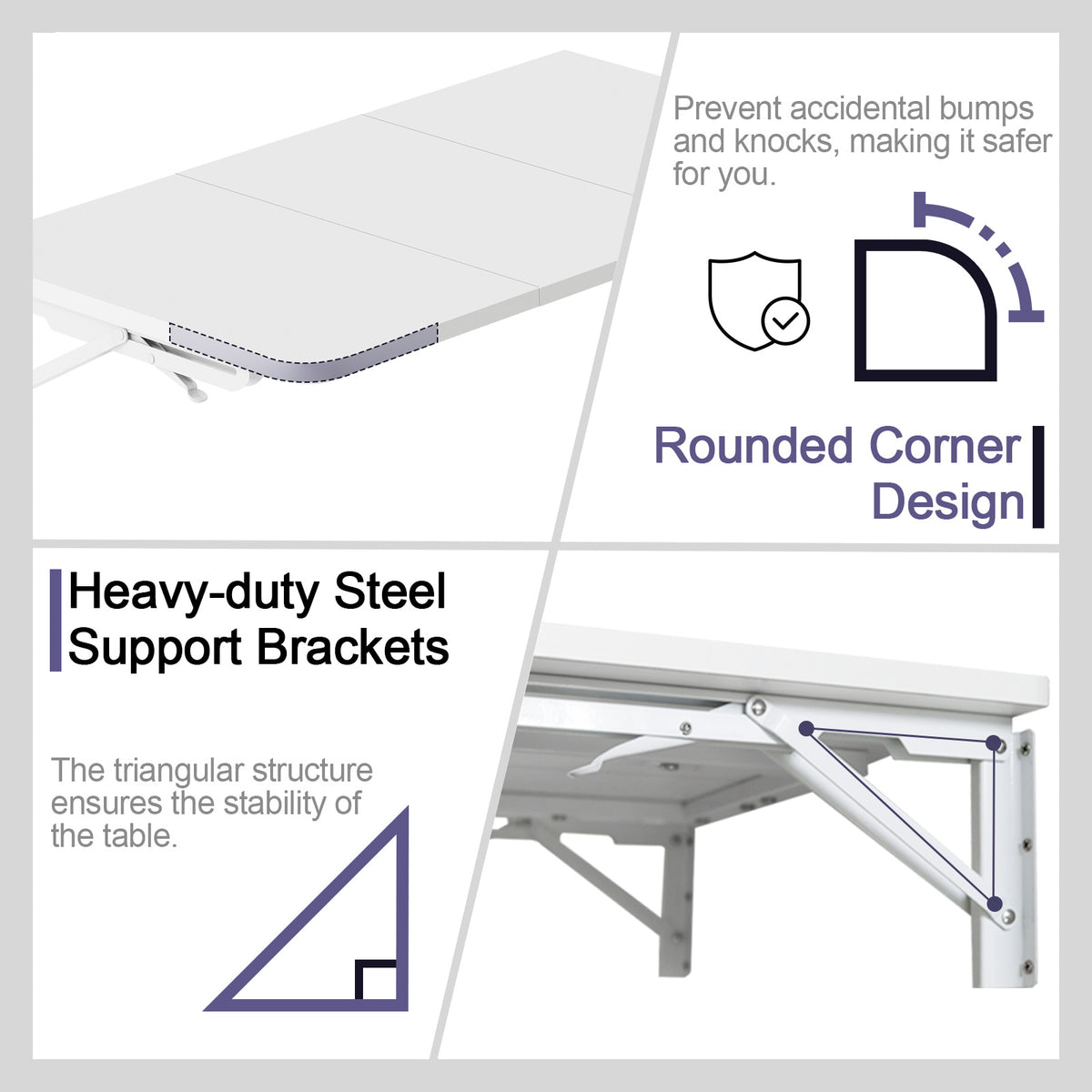 29.9 x 15.7inch, Wall Mounted Folding Desk for Small Spaces