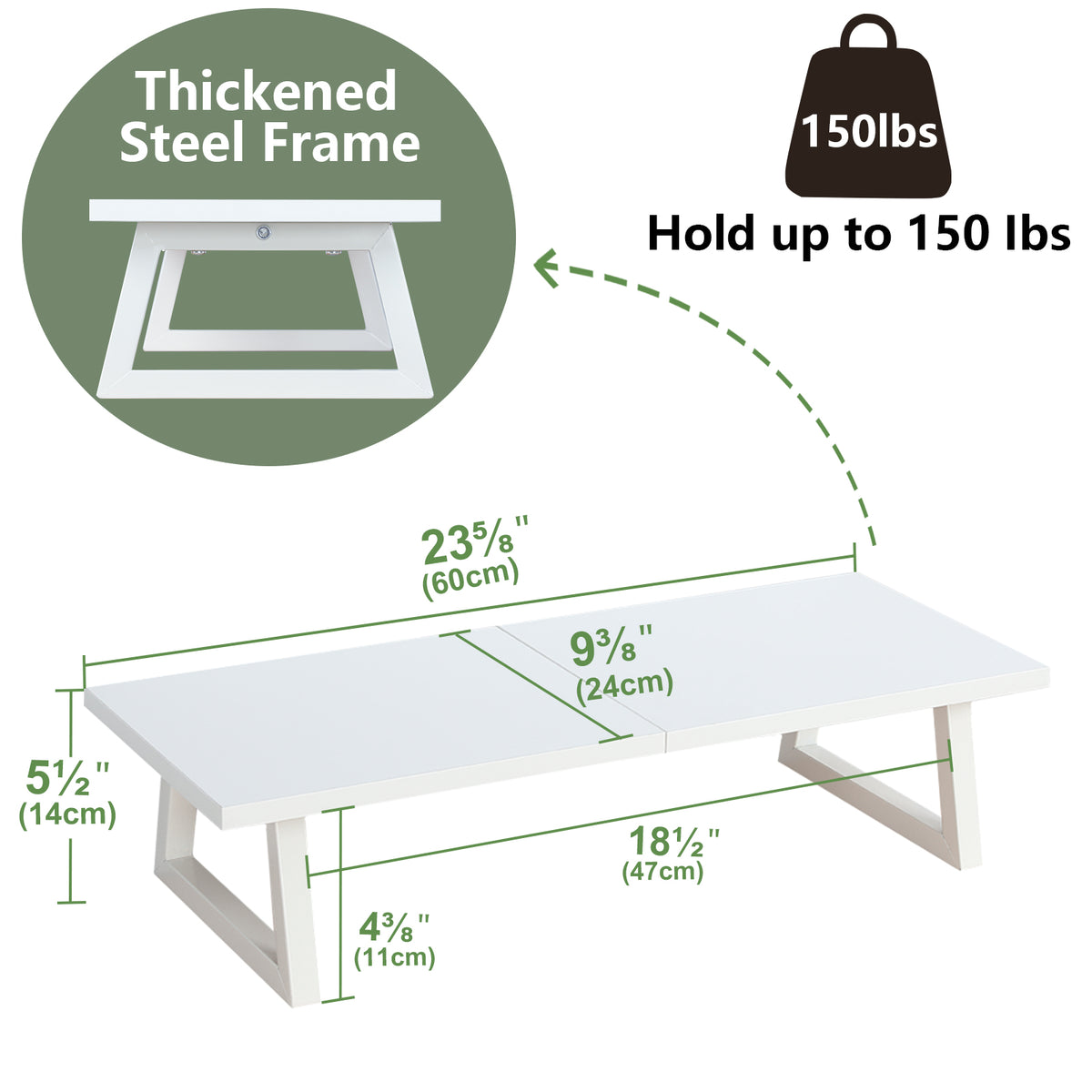 Teamix Monitor Riser Stand 24" with Keyboard Storage