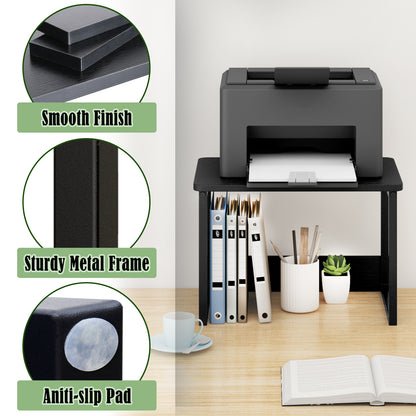 Teamix 2-Tier Printer Stand for Desk with Storage Shelf, 100 lb Capacity