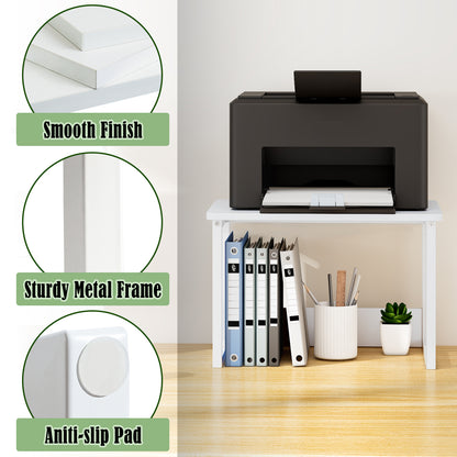 Teamix 2-Tier Printer Stand for Desk with Storage Shelf, 100 lb Capacity