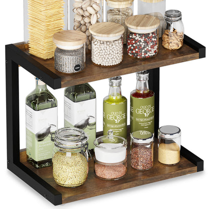 Teamix Spice Rack Kitchen Counter Shelf Organizer, 12.6 × 7.7 × 10.6 in Coffee Station