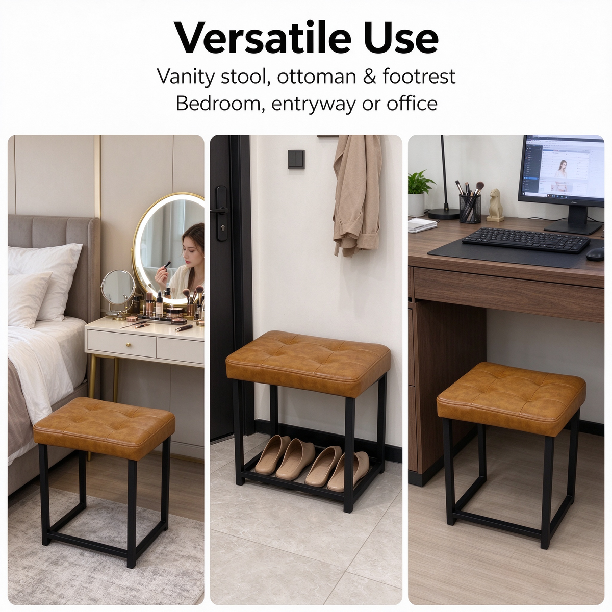 TEAMIX Bar Stool Chair, Makeup Stool Counter Height stools