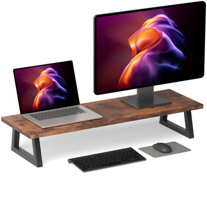 Teamix 31.5" Dual Monitor Stand Riser with Storage