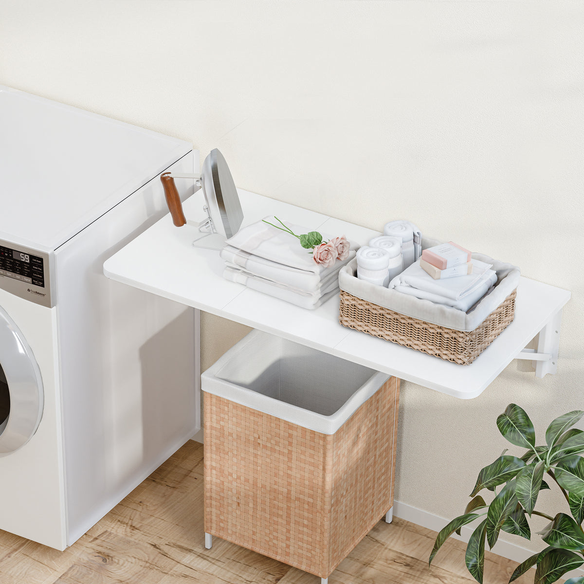 29.9 x 15.7inch, Wall Mounted Folding Desk for Small Spaces
