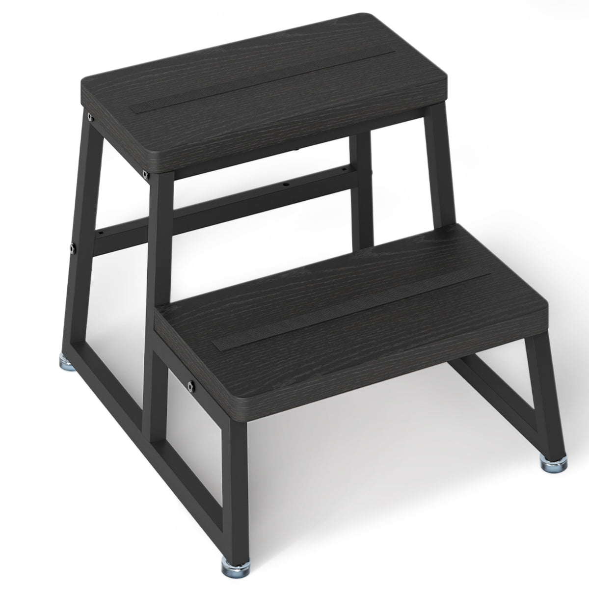 Teamix 2-Step Stool for Adults, 500 lb Heavy-Duty Wood Step Stool.