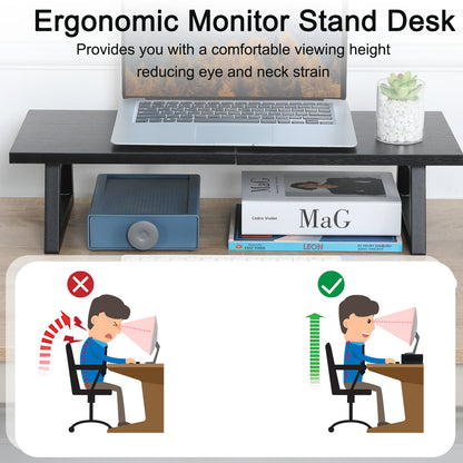 Teamix Monitor Riser Stand  24" with Keyboard Storage