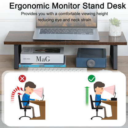Teamix Monitor Riser Stand  24" with Keyboard Storage