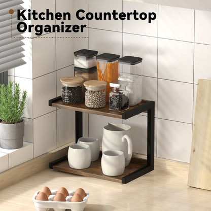 Teamix Spice Rack Kitchen Counter Shelf Organizer, 12.6 × 7.7 × 10.6 in Coffee Station