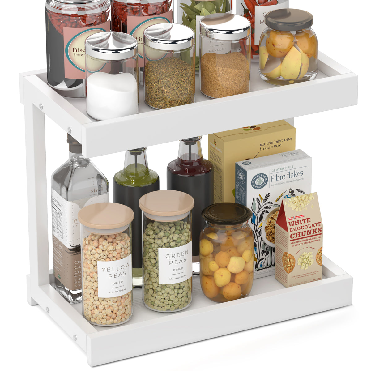 Teamix Counter Shelf Organizer, 15.75 × 8.8 × 14.4 in Spice Rack & Coffee Station Shelf