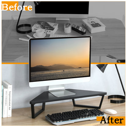 26" Corner Monitor Stand Riser for L-Shaped Desks