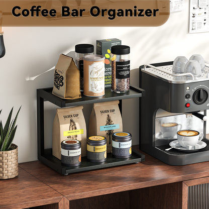 Teamix Spice Rack Kitchen Counter Shelf Organizer, 12.6 × 7.7 × 10.6 in Coffee Station