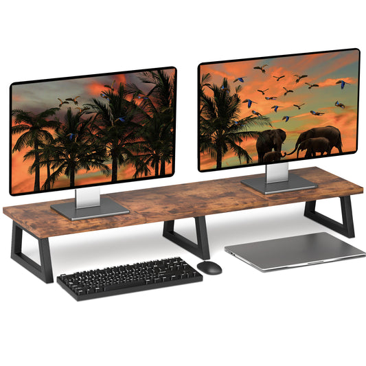 42" Large Dual Monitor Stand Riser for Two Screens