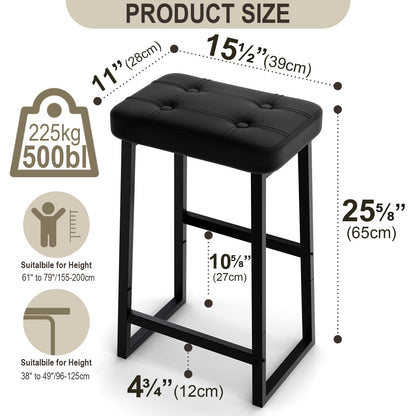 Teamix 26" Counter Height Bar Stool with Footrest