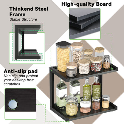 Teamix Spice Rack Kitchen Counter Shelf Organizer, 12.6 × 7.7 × 10.6 in Coffee Station