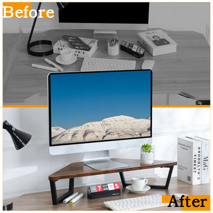 Teamix 26" Corner Monitor Stand Riser for L-Shaped Desks