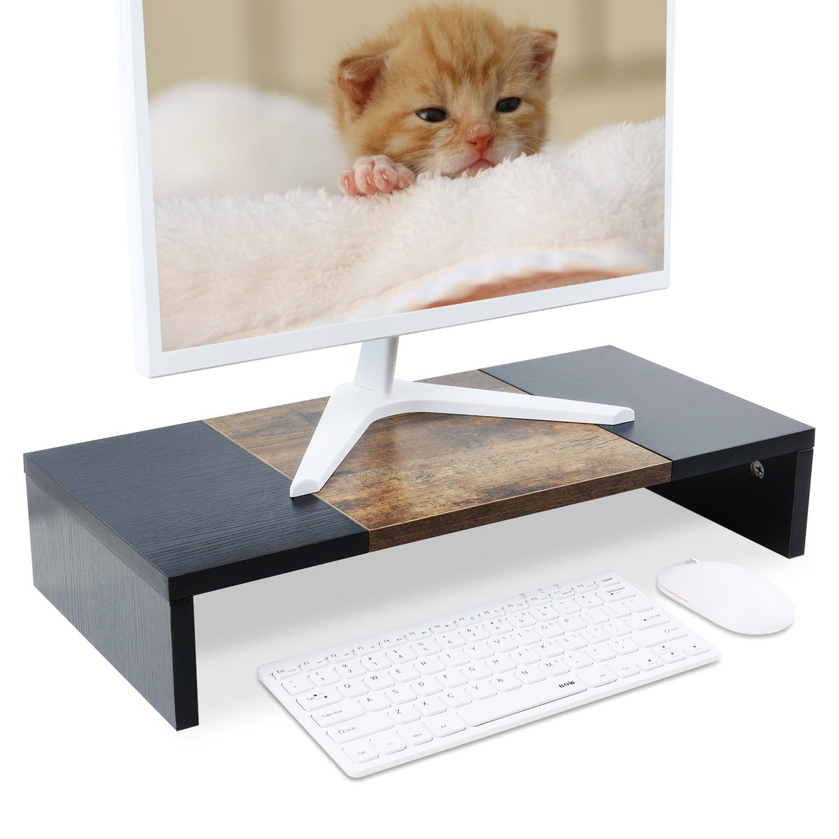 Teamix Monitor Stand Riser 20 Inch with Storage for Desk