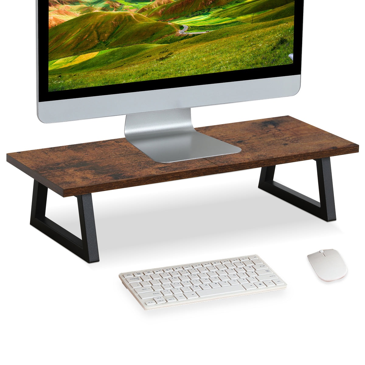 Teamix Monitor Riser Stand  24" with Keyboard Storage