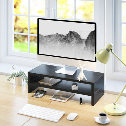 Teamix 2-Pack 20" Monitor Stand Risers with Keyboard Storage