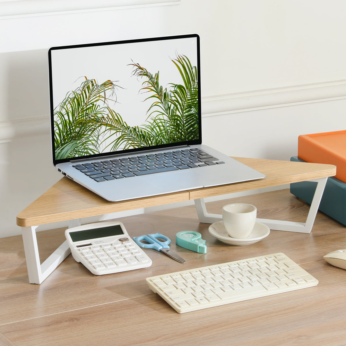 26" Corner Monitor Stand Riser for L-Shaped Desks