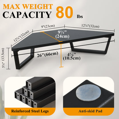 26" Corner Monitor Stand Riser for L-Shaped Desks