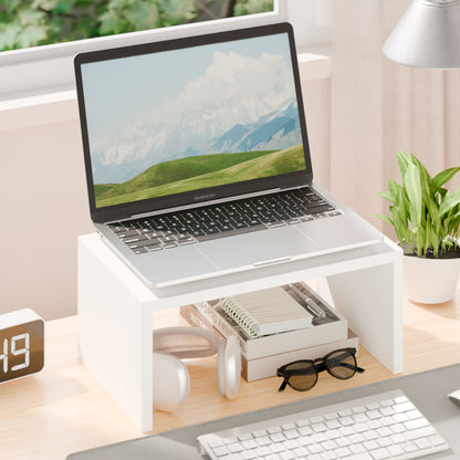 Teamix Monitor Stand Riser with Storage, 6.7" Tall Wood Desk Organizer