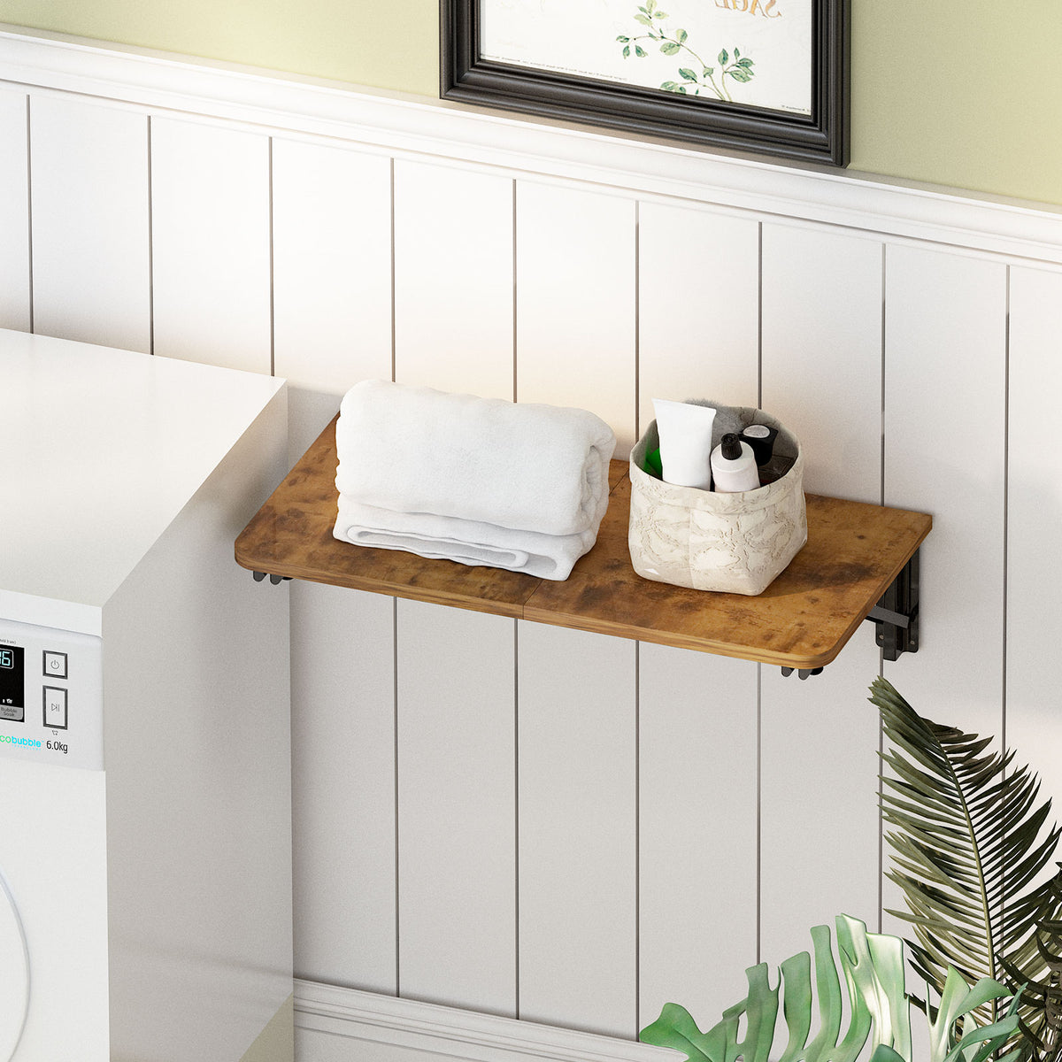 Wall Mounted Folding Table, Floating Desk for Small Spaces