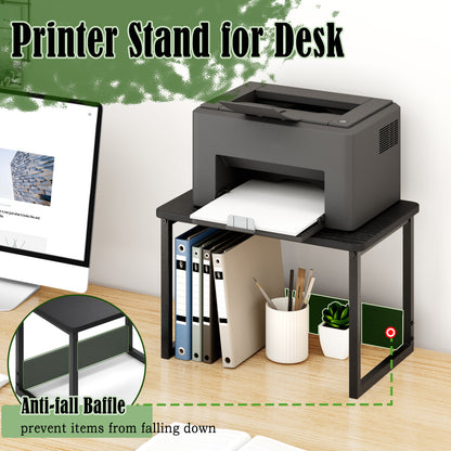 Teamix 2-Tier Printer Stand for Desk with Storage Shelf, 100 lb Capacity