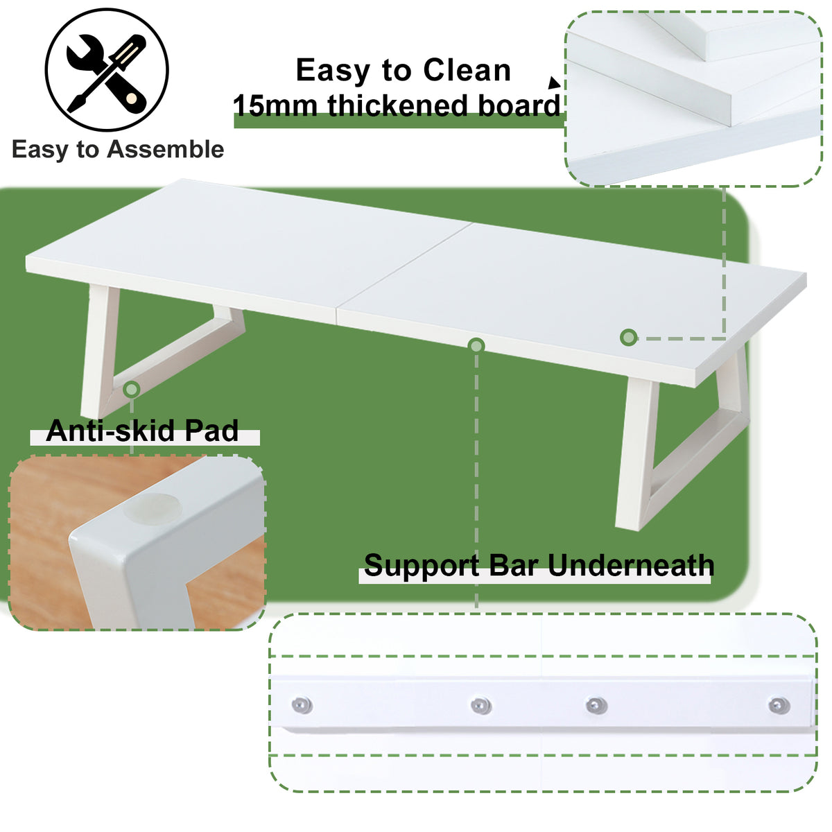 Teamix Monitor Riser Stand  24" with Keyboard Storage