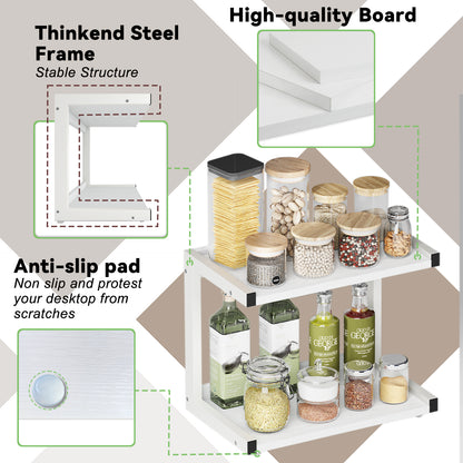 Teamix Spice Rack Kitchen Counter Shelf Organizer, 12.6 × 7.7 × 10.6 in Coffee Station