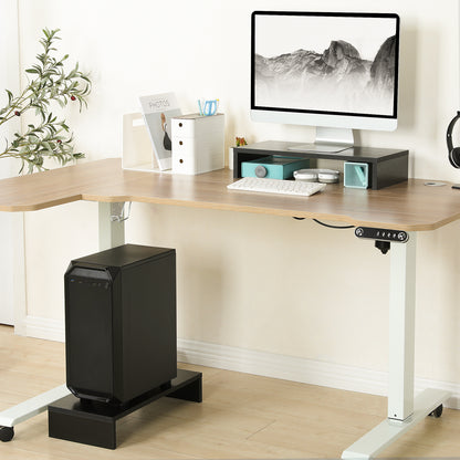 Teamix 2-Pack 20" Monitor Stand Risers with Keyboard Storage