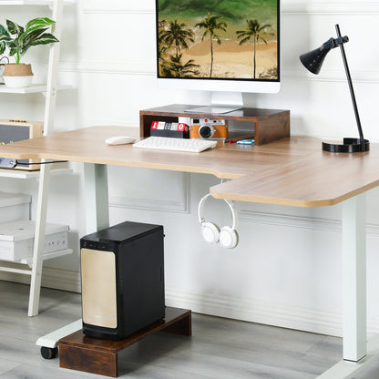 Teamix 2-Pack 20" Monitor Stand Risers with Keyboard Storage