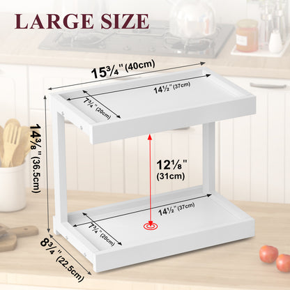 Teamix Counter Shelf Organizer, 15.75 × 8.8 × 14.4 in Spice Rack & Coffee Station Shelf