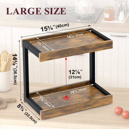 Teamix Counter Shelf Organizer, 15.75 × 8.8 × 14.4 in Spice Rack & Coffee Station Shelf