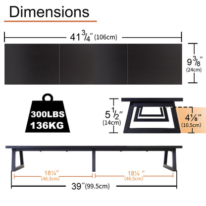 42" Large Dual Monitor Stand Riser for Two Screens