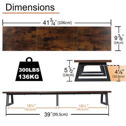 42" Large Dual Monitor Stand Riser for Two Screens