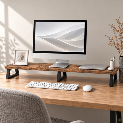 Teamix 42" Large Dual Monitor Stand Riser for Two Screens