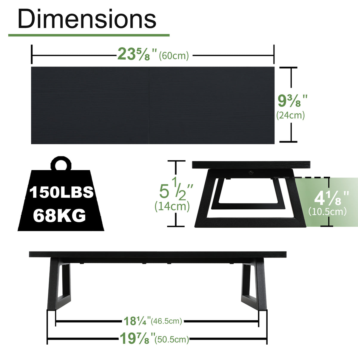 Teamix Monitor Riser Stand  24" with Keyboard Storage