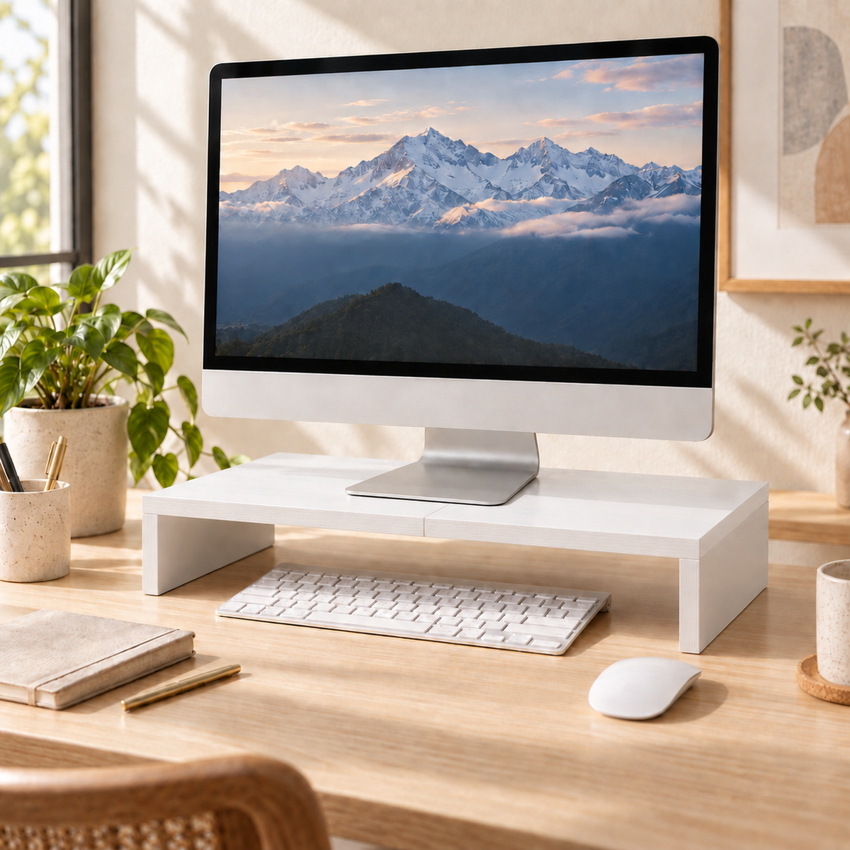 Teamix monitor stand for home office and study workspace