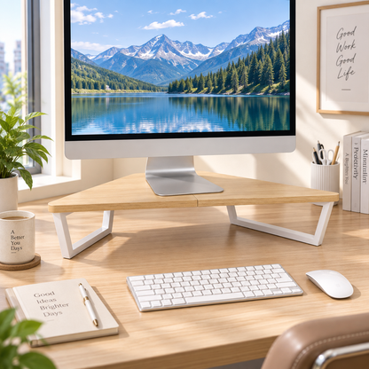 Teamix 26" Corner Monitor Stand Riser for L-Shaped Desks