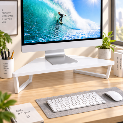 Teamix 26" Corner Monitor Stand Riser for L-Shaped Desks