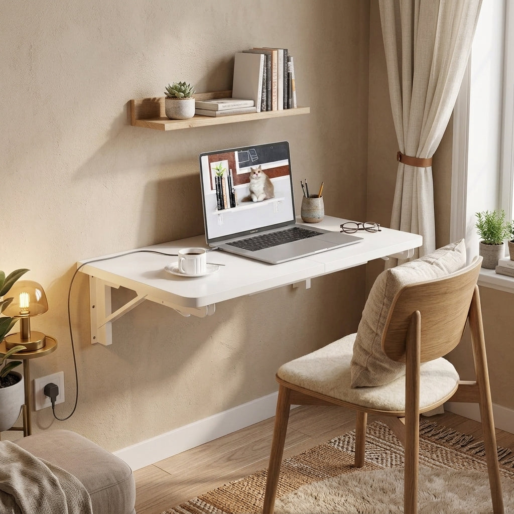 Teamix wall-mounted folding table for small spaces