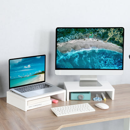 2-Pack 14.2 inch Wood Monitor Stand Riser for Desk