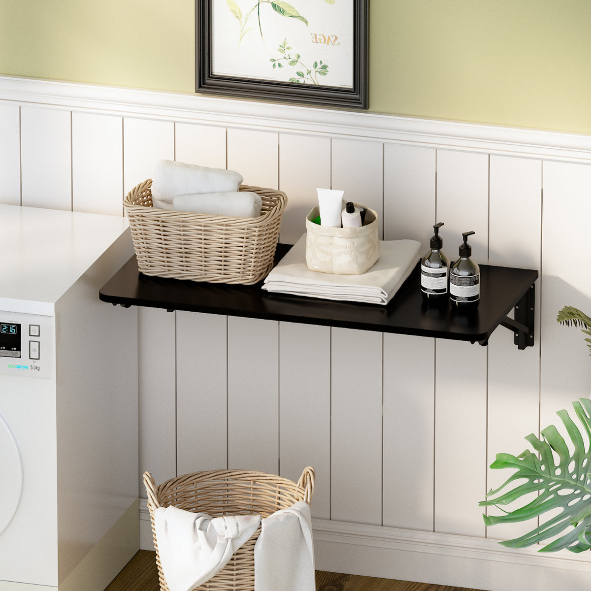 29.9 x 15.7inch, Wall Mounted Folding Desk for Small Spaces