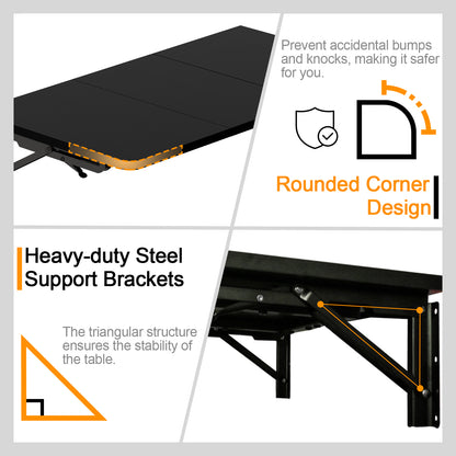 29.9 x 15.7inch, Wall Mounted Folding Desk for Small Spaces