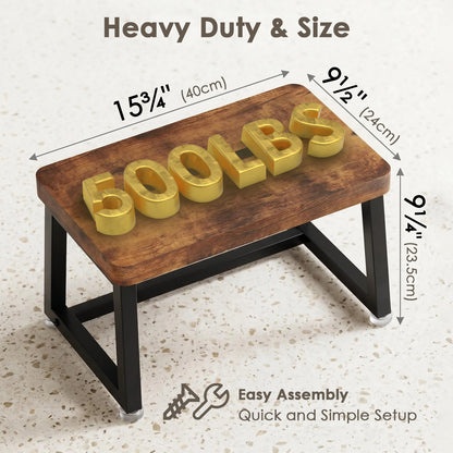 Teamix heavy-duty step stool with non-slip standing surface