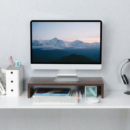 20 Inch Monitor Stand Riser for Desk, Wood Computer Stand