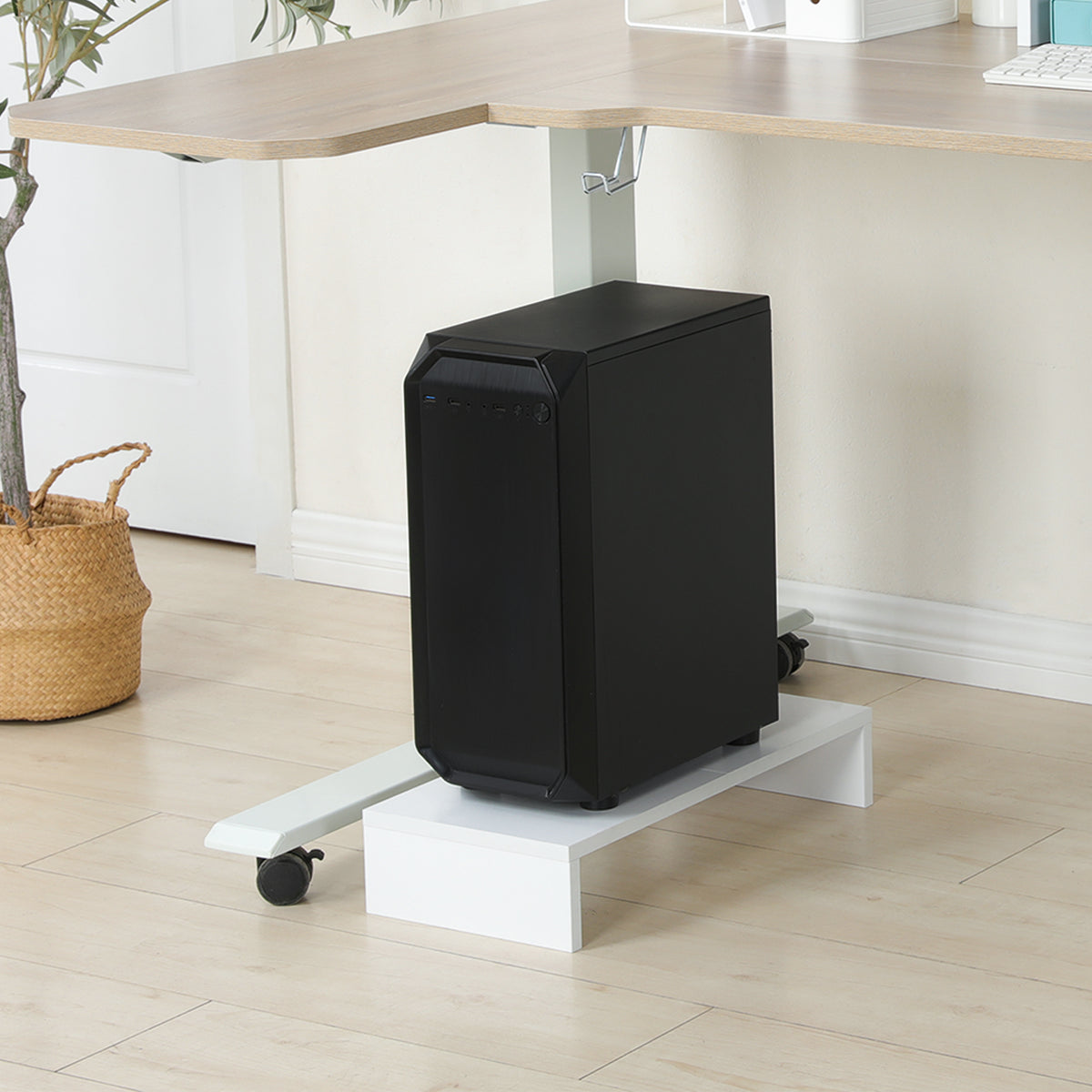 20 Inch Monitor Stand Riser for Desk, Wood Computer Stand