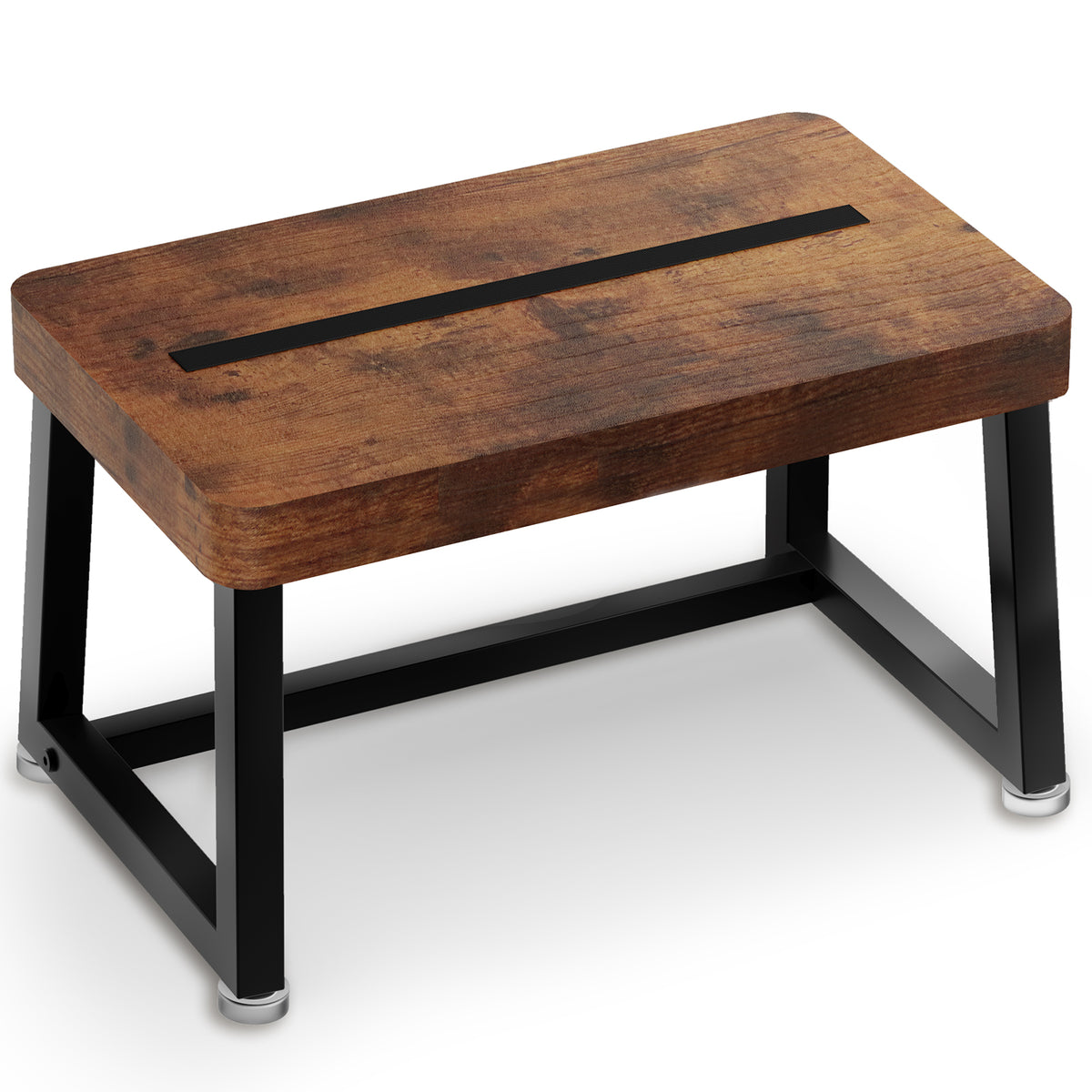 Teamix wooden step stool for adults with 500 lb capacity
