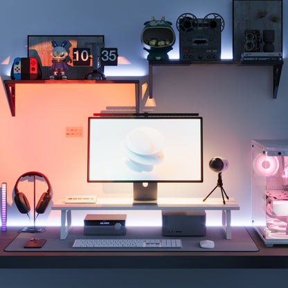 Teamix 31.5" Dual Monitor Stand Riser with Storage