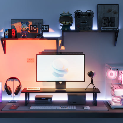 Teamix 31.5" Dual Monitor Stand Riser with Storage